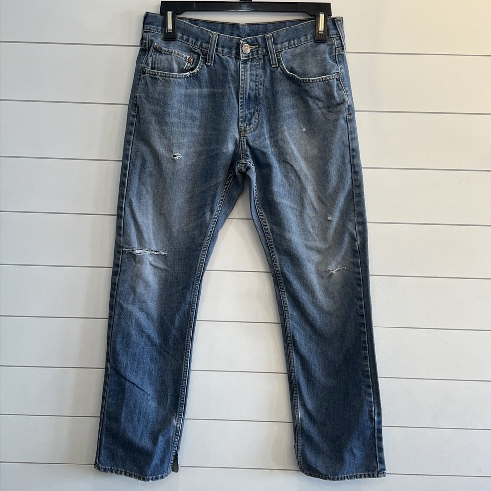 VTG  Distressed Y2K Bullhead Jeans Size 32X32 Blue Denim Straight Actual 32x31